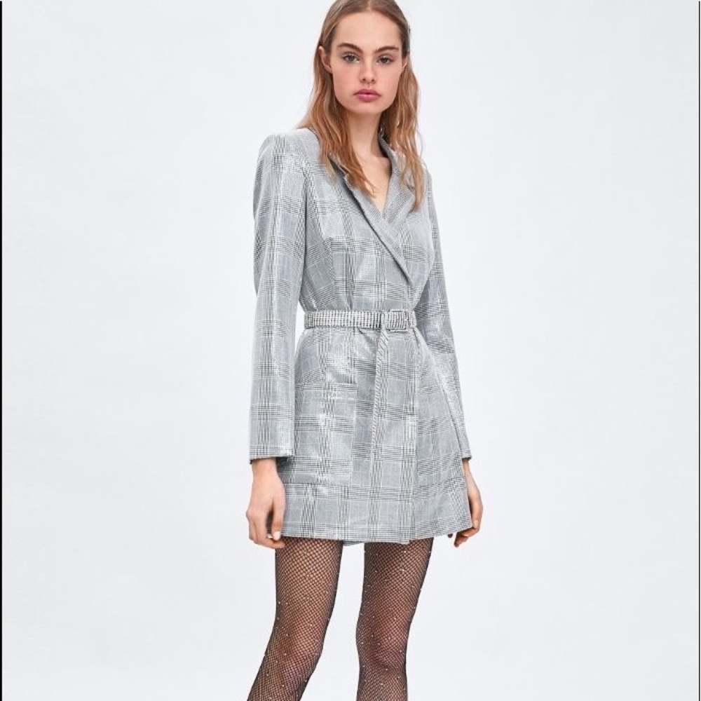 ZARA clear sequin blazer dress - $80/OBO